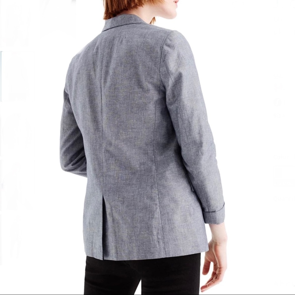 J.CREW UNSTRUCTURED BLAZER in Deep Water - Picture 3 of 9